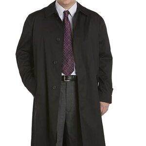 Jos A. Banks Men's Trench Coat | Black | XL | Traveler's Collection